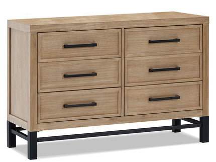 B25816DF,Monogram by Namesake,Newbern 6-Drawer Assembled Dresser in Driftwood