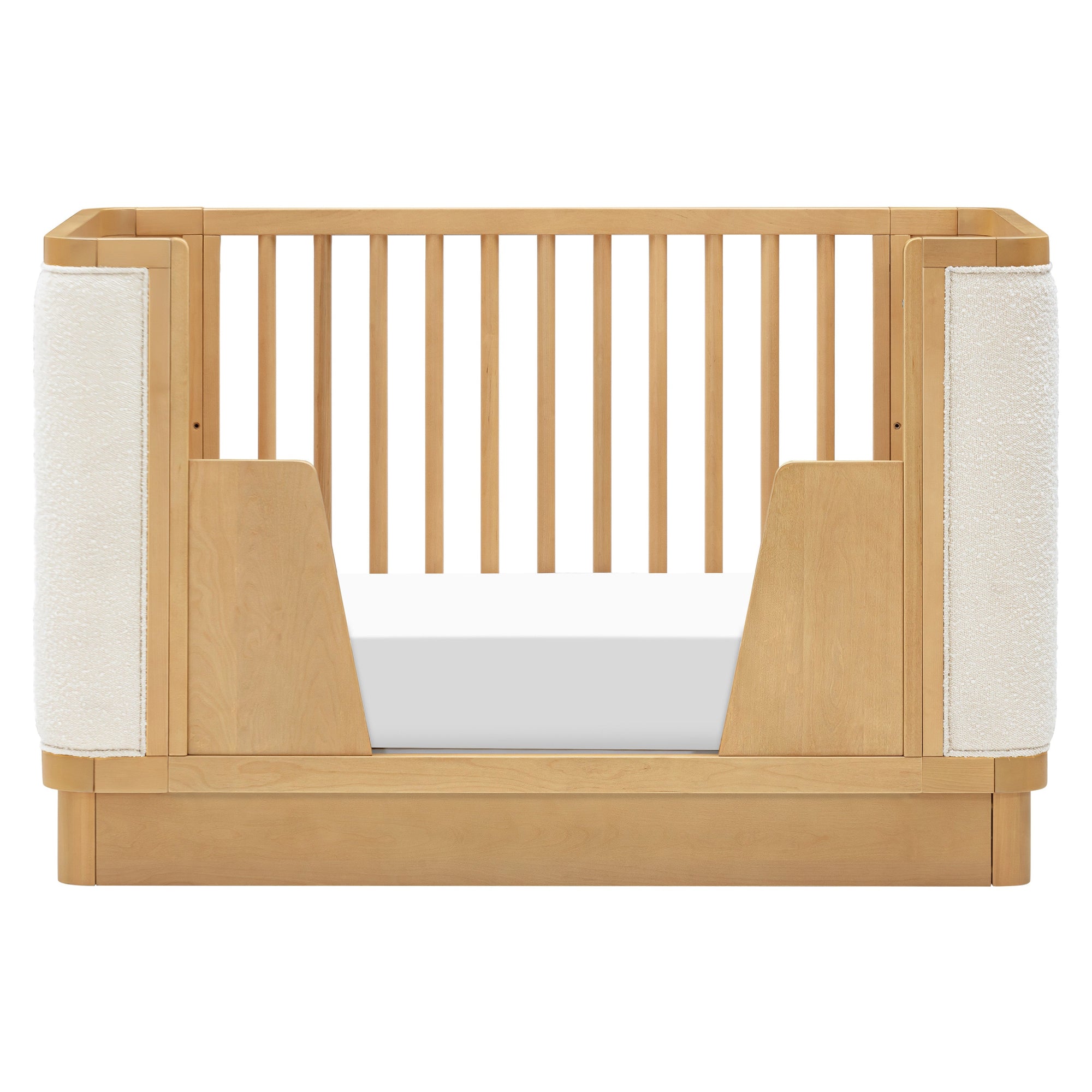 M26201HYWB,Babyletto,Bondi Boucle 4-in-1 Convertible Crib w/ Toddler Bed Kit in Honey with Ivory Boucle