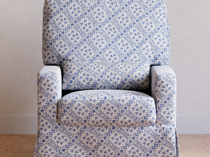 M21787BLT,Namesake,Sarah Flint x Namesake Crawford Swivel Glider in Blue Lattice Performance Eco-Weave