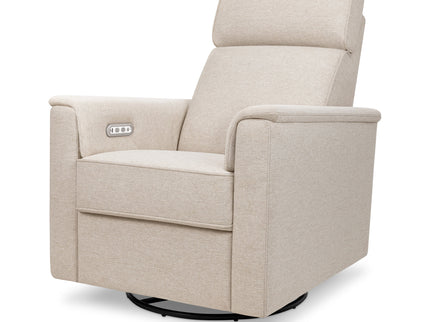 M17186PBEW,Namesake,Willa Plus Power Glider Recliner w/ Power Headrest in Performance Beach Eco-Weave