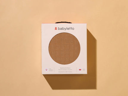 T29535BTS,Babyletto,Burnt Sienna Muslin Crib Sheet in GOTS Certified Organic Cotton