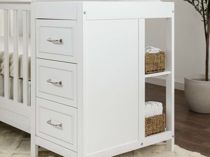 M12891W,DaVinci,Charlie 4-in-1 Convertible Crib & Changer in White