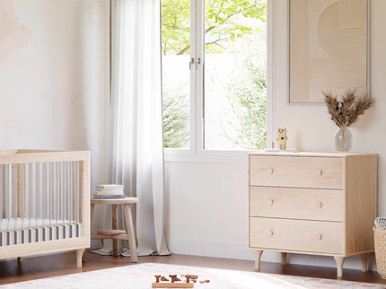 M9023NX,Babyletto,Lolly 3-Drawer Changer Dresser w/Removable Changing Tray in Washed Natural