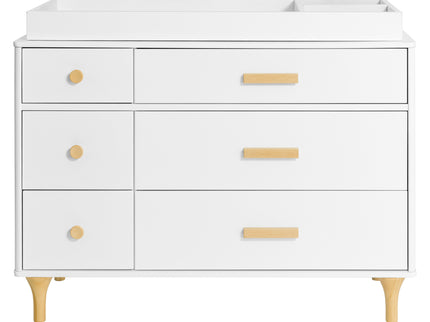 M9016WN,Babyletto,Lolly 6-Drawer Double Dresser  Assembled in White/Natural