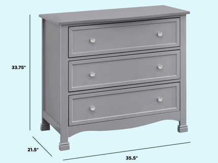 M5523G,DaVinci,Kalani 3-Drawer Dresser in Grey Finish
