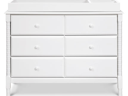 M7326W,DaVinci,Jenny Lind Spindle 6-Drawer Dresser in White