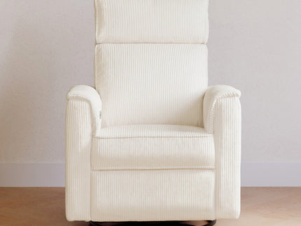 B17186YC,Monogram by Namesake,Willa Plus Power Glider Recliner w/ Power Headrest in Ivory Corduroy