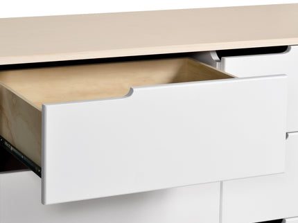 M4216NXW,Babyletto,Hudson 6-Drawer Double Dresser  Assembled in Washed Natural and White