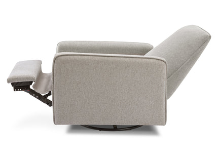 M19387PGEW,DaVinci,Penny Swivel Recliner in Performance Grey Eco-Weave