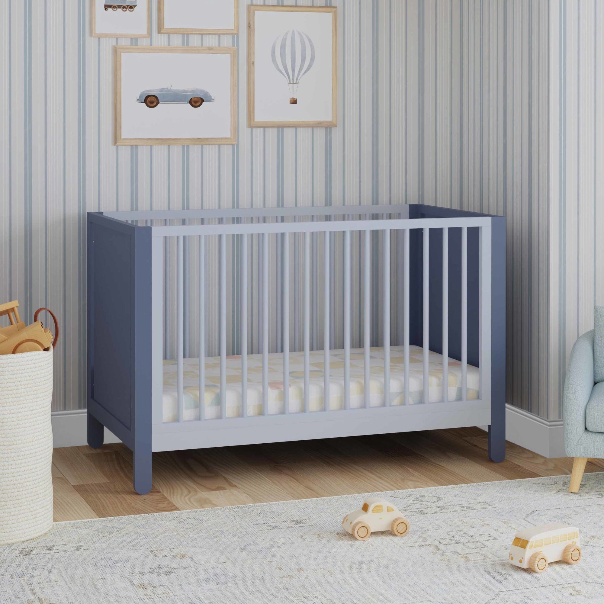 F30301CVBPB,Carter's,Marisol 4-in-1 Convertible Crib in Cove Blue/Powder Blue
