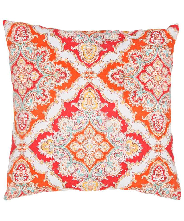 Jaipur Veranda Tribal Tile Red 18" Square Decorative Pillow