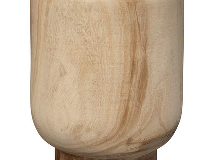 Jamie Young Canyon 12" High Brown Natural Wood Vase