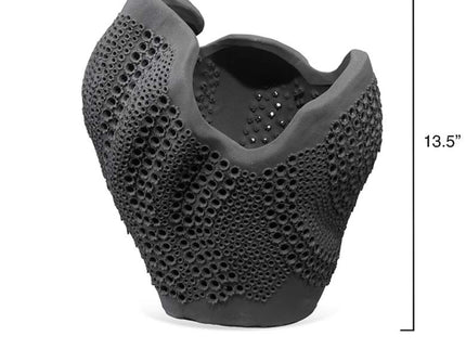 Jamie Young Eclipse 13 1/2" High Matte Black Decorative Vase