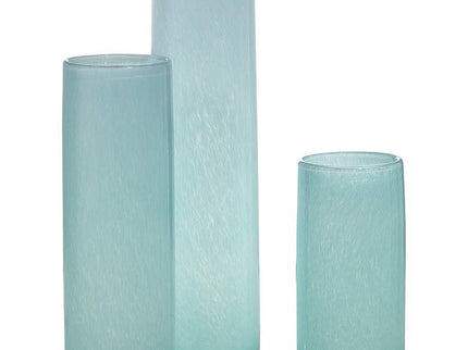 Jamie Young Gwendolyn Sky Blue Glass Vases Set of 3