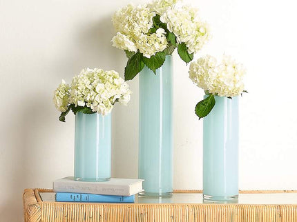 Jamie Young Gwendolyn Sky Blue Glass Vases Set of 3
