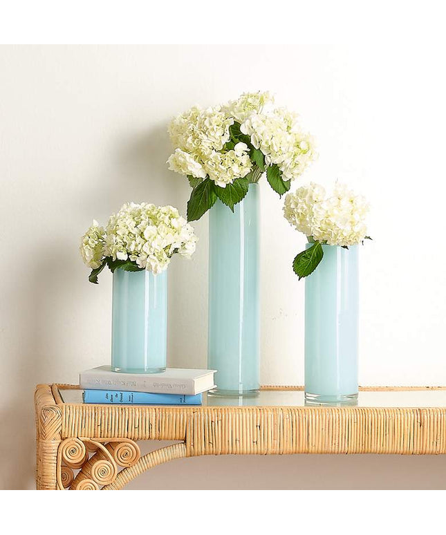 Jamie Young Gwendolyn Sky Blue Glass Vases Set of 3