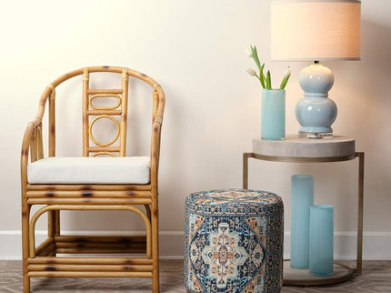 Jamie Young Gwendolyn Sky Blue Glass Vases Set of 3