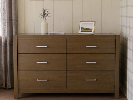 B26416LDF,Monogram by Namesake,Hemsted 6-Drawer Assembled Dresser in Walnut Driftwood
