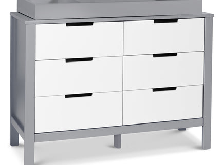 F11926GW,Carter's,Colby 6-Drawer Double Dresser in Grey and White