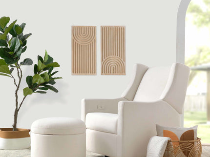 M22885PCMEWLB,Babyletto,Naka Storage Ottoman in Performance Cream Eco-Weave w/ Light wood base