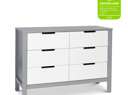 F11926GW,Carter's,Colby 6-Drawer Double Dresser in Grey and White