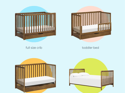 F11951L,Carter's,Colby 4-in-1 Convertible Crib w/ Trundle Drawer in Walnut