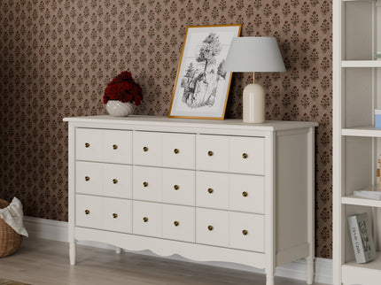 M7128RW,Namesake,Liberty 9-Drawer Assembled Dresser in Warm White