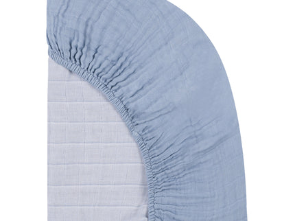 T29636DP,Babyletto,Dewdrop Muslin Mini Crib Sheet in GOTS Certified Organic Cotton