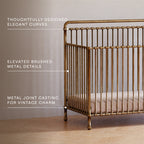 M15301VG,Namesake,Winston 4-in-1 Convertible Crib in Vintage Gold
