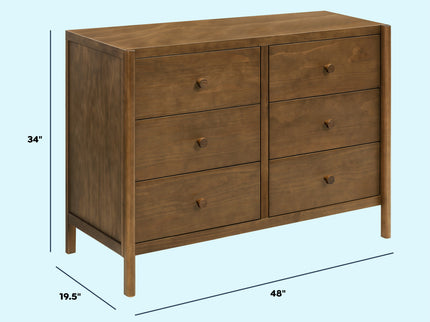 M25126L,DaVinci,Birdie 6-Drawer Dresser in Walnut