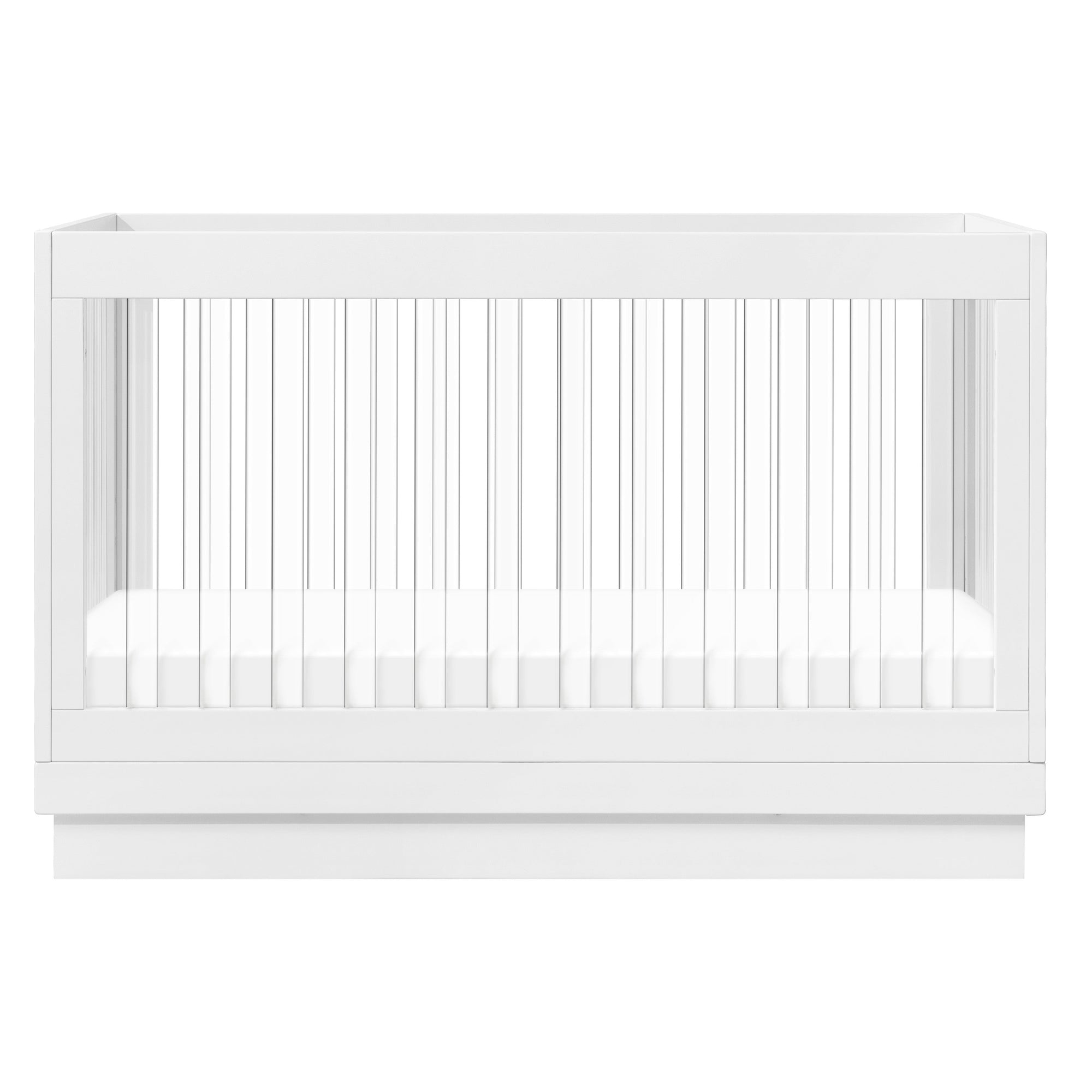 M8601KW,Babyletto,Harlow 3-in-1 Convertible Crib w/Toddler Bed Conversion Kit in White/Acrylic