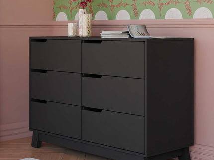 M4216B,Babyletto,Hudson 6-Drawer Double Dresser  Assembled in Black