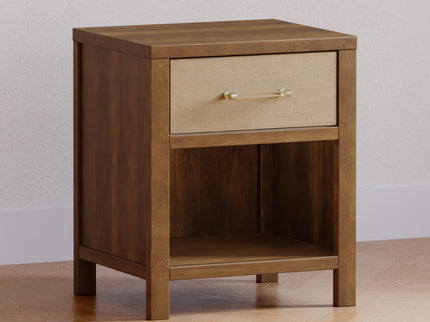M24860NLPSEW,Namesake,Eloise Nightstand  Assembled in Natural Walnut & Performance Sand Eco-Weave