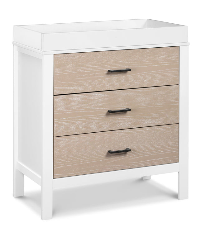 F23223WCWD,Carter's,Radley 3-Drawer Dresser in White & Coastwood