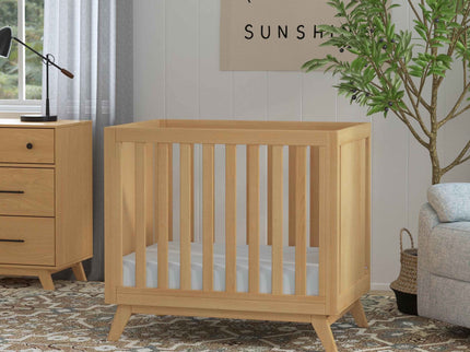 M22598HY,DaVinci,Otto 3-in-1 Convertible Mini Crib with 4 Mattress in Honey