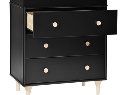 M9023BNX,Babyletto,Lolly 3-Drawer Changer Dresser w/Removable Changing Tray in Black/Washed Natural