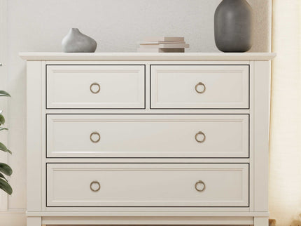 M10716RW,Namesake,Emma Regency 4-Drawer Dresser in Warm White