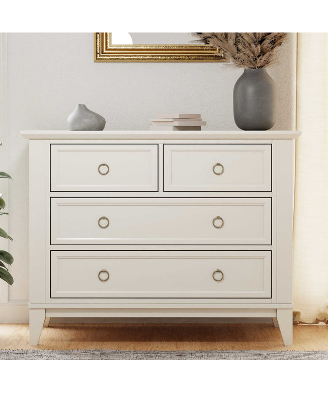 M10716RW,Namesake,Emma Regency 4-Drawer Dresser in Warm White