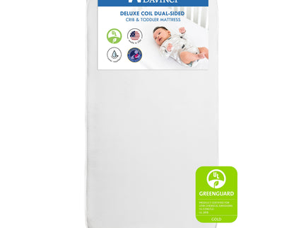 M5380C,DaVinci,Deluxe Coil Dual-Sided Crib & Toddler Mattress 100% Non-Toxic & Dual Sided Firmness