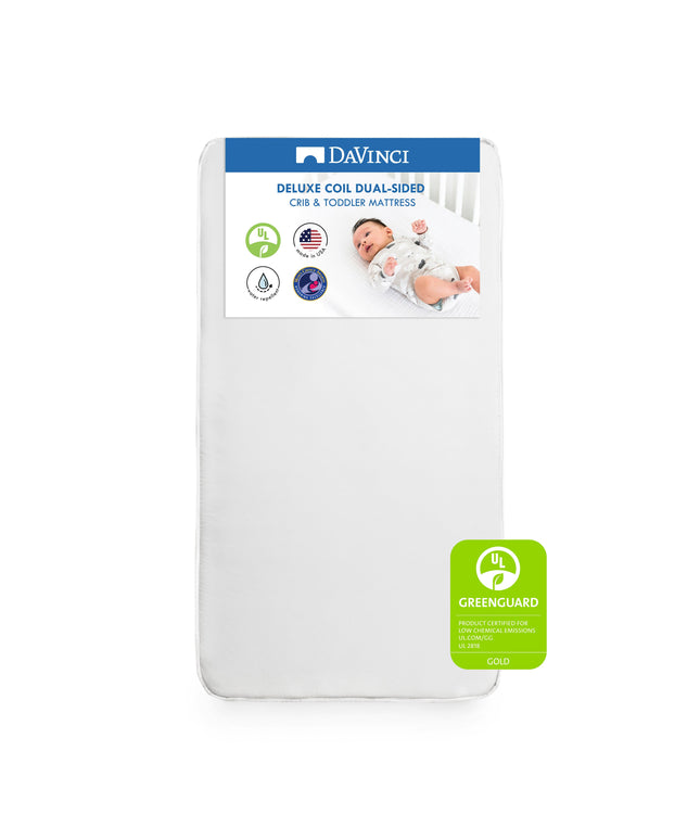 M5380C,DaVinci,Deluxe Coil Dual-Sided Crib & Toddler Mattress 100% Non-Toxic & Dual Sided Firmness