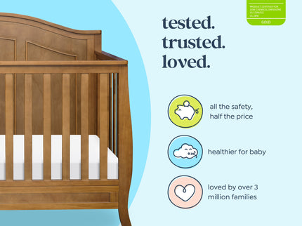 M20101CT,DaVinci,Emmett 4-in-1 Convertible Crib in Chestnut