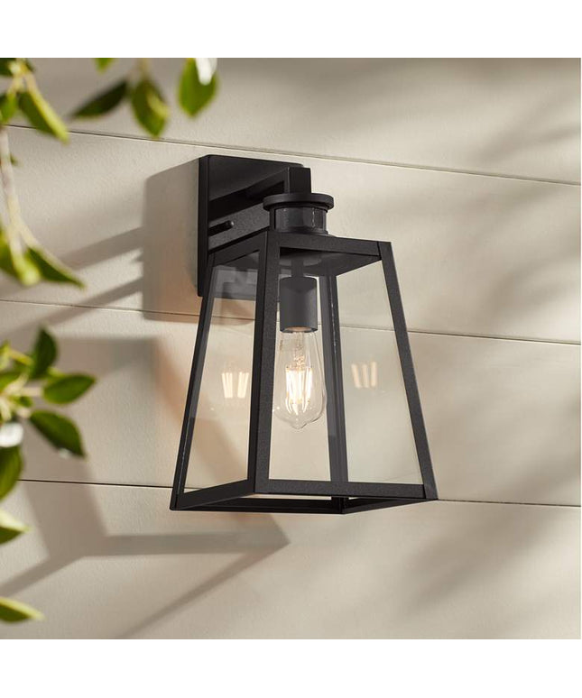 John Timberland Arrington 14 3/4" Black Motion Sensor Outdoor Light