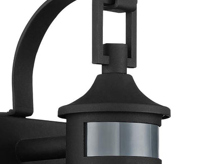 John Timberland Cameron 13 3/4" Black Motion Sensor Outdoor Wall Light