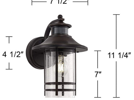 John Timberland Galt 11 1/4" Bronze Motion Sensor Outdoor Lights Set