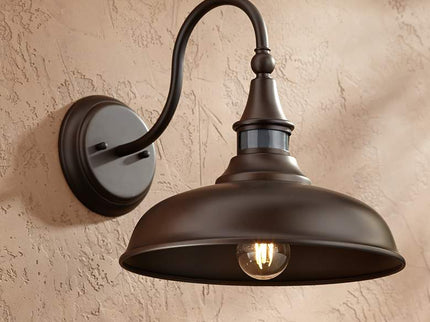 John Timberland Gough 12 1/2" Bronze Motion Sensor Outdoor Barn Light