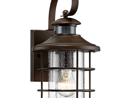 John Timberland Hogan 14" High Bronze Motion Sensor Outdoor Wall Light