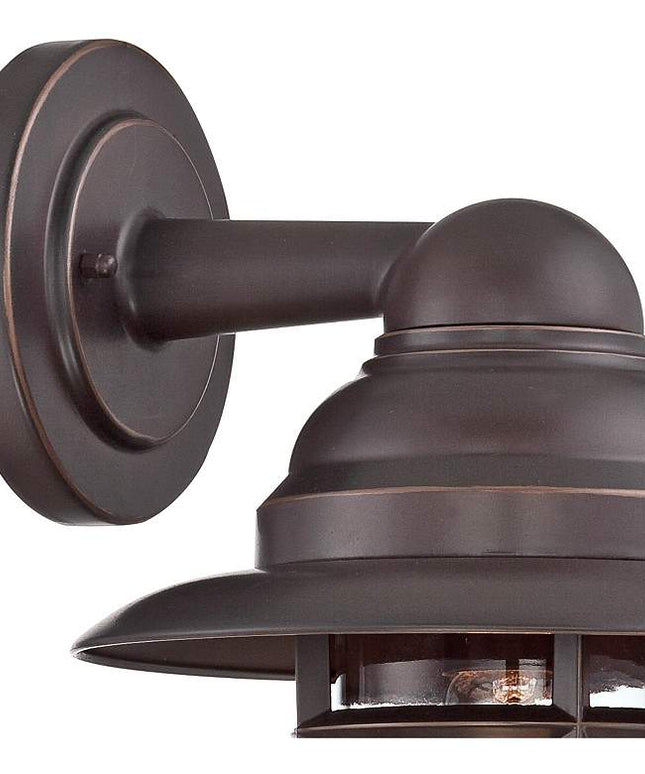 John Timberland Marlowe 13 1/4" High Bronze Cage Wall Sconces Set of 2