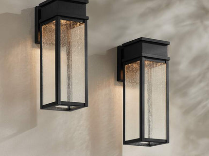 John Timberland Sintef 14 1/4" Sand Black LED Outdoor Lights Set of 2