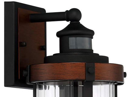 John Timberland Stan 15 1/2" Black Motion Sensor Outdoor Wall Light