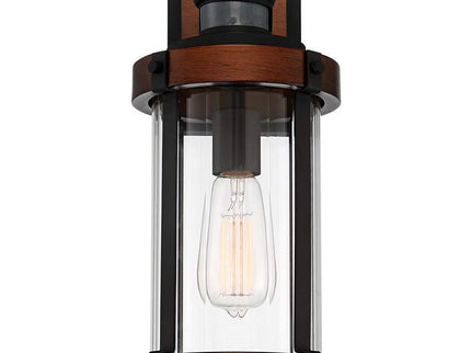 John Timberland Stan 15 1/2" Black Motion Sensor Outdoor Wall Light